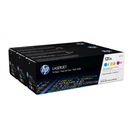 Toner HP 131A, cyan/magenta/rumena