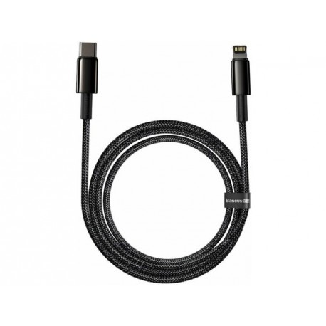 Kabel Apple USB C/Lightning 2m PD 20W Tungsten črn pleten Baseus 8556036