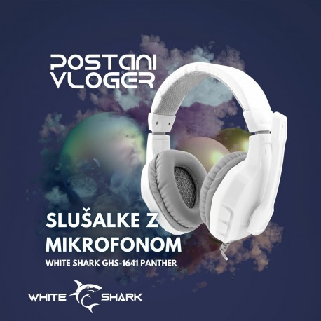 Slušalke WHITE SHARK GHS-1641 PANTHER belo/srebrne 6005016