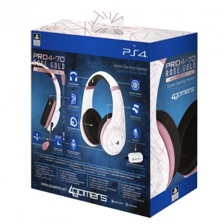 Slušalke 4GAMERS PS4 ROSE GOLD EDITION