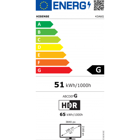 Televizor HISENSE 43A6G