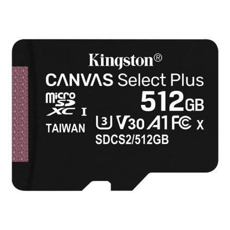 Pomnilniška kartica KINGSTON 512GB microSDXC Canvas Select Plus 100R