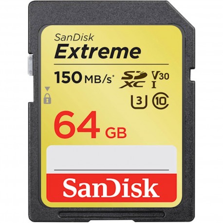 Pomnilniška kartica SDXC SANDISK 64GB EXTREME, C10, U3, V30