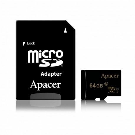 Pomnilniška kartica microSD XC  64GB APACER UHS-I, adapter