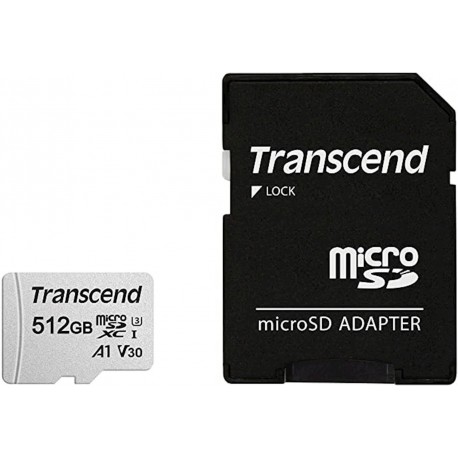 Pomnilniška kartica SDXC TRANSCEND MICRO 512GB 300S, UHS-I, A1, adapter