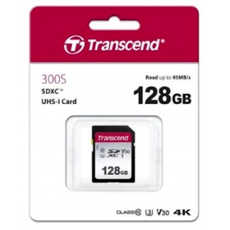 Pomnilniška kartica SDXC TRANSCEND 128GB 300S, C10, UHS-I  (U3), V30