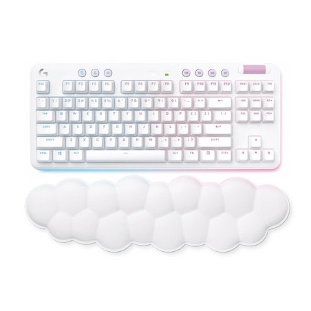 Tipkovnica Logitech G715 TKL Wireless, Linear, RGB, Bluetooth, bela