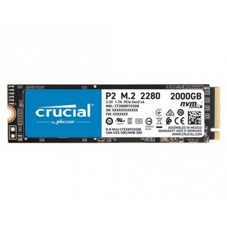 SSD disk 2TB NVMe CRUCIAL P2, CT2000P2SSD8 -DEMO