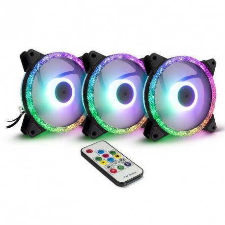 Ventilator za ohišje INTER-TECH ARGUS RS-07 RGB 120mm set 3x+ daljinski