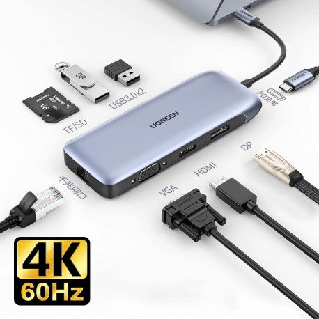 Priklopna postaja Ugreen E0013922 USB-C, 9v1