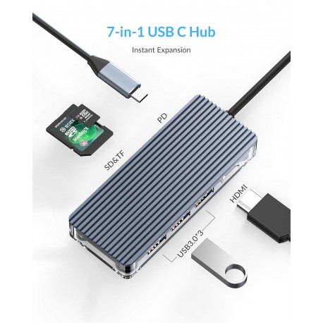 Priključna postaja USB-C ORICO WB-6RJ,PD 100W
