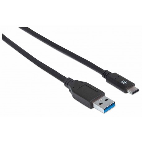 Kabel USB A/USB C SuperSpeed+ MANHATTAN moški/moški, USB 3.1 Gen 2, 0,5m