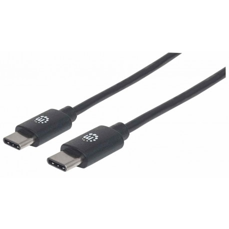 Kabel USB C/USB C MANHATTAN moški/moški, USB 2.0, 0,5m, črne barve