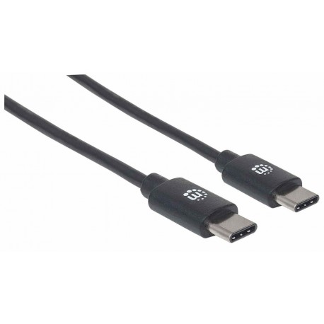 Kabel USB C/USB C MANHATTAN moški/moški, USB 2.0, 0,5m, črne barve