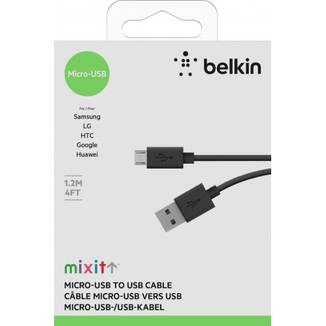 Belkin Micro USB ChargeSync kabel črn 2m