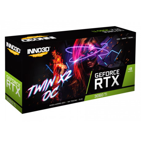 Grafična kartica INNO3D GeForce RTX 3060 Ti Twin X2 OC LHR 8GB