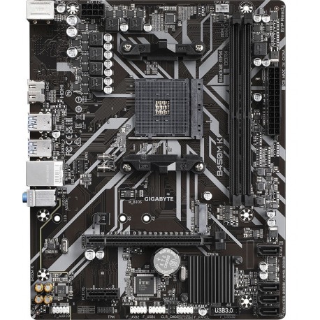 Matična plošča GIGABYTE B450M K, DDR4, AM4, mATX