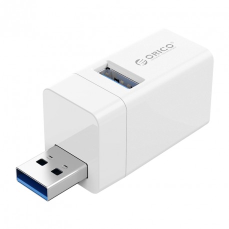 USB hub s 3 vhodi, 1x USB 3.0, 2x USB 2.0, bel, ORICO MINI-U32,