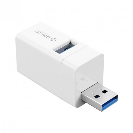 USB hub s 3 vhodi, 1x USB 3.0, 2x USB 2.0, bel, ORICO MINI-U32,