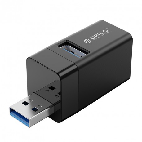 USB hub s 3 vhodi, 1x USB 3.0, 2x USB 2.0, črn, ORICO MINI-U32,