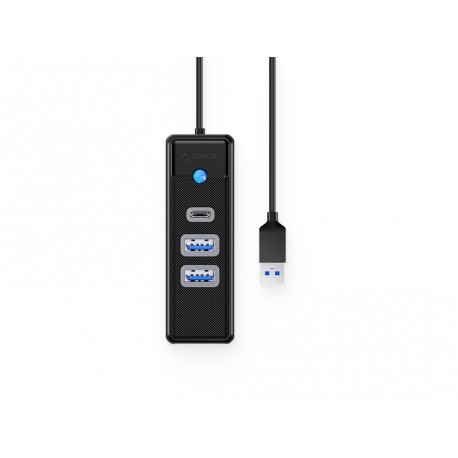 USB hub s 3 vhodi, 2x USB-A, 1x USB-C, USB 3.0, 0.15m, črn ORICO PWC2U-U3-015,