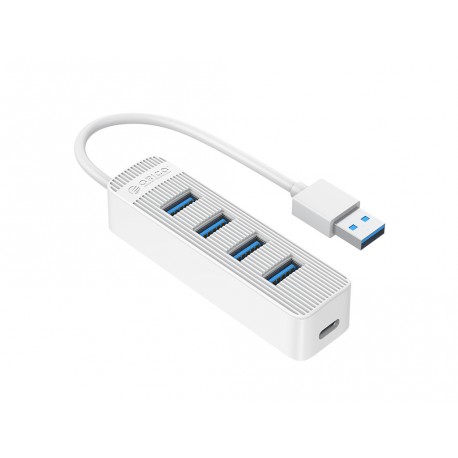 USB hub s 4 vhodi, USB 3.0, 0.15m, bel, ORICO TWU3-4A,