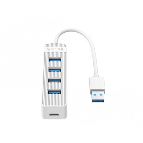 USB hub s 4 vhodi, USB 3.0, 0.15m, bel, ORICO TWU3-4A,