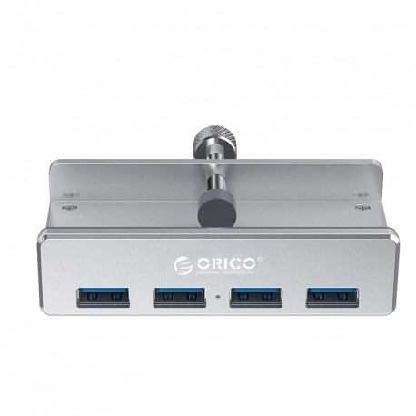 USB hub s 4 vhodi, USB 3.0, zaponka, aluminij, ORICO MH4PU,