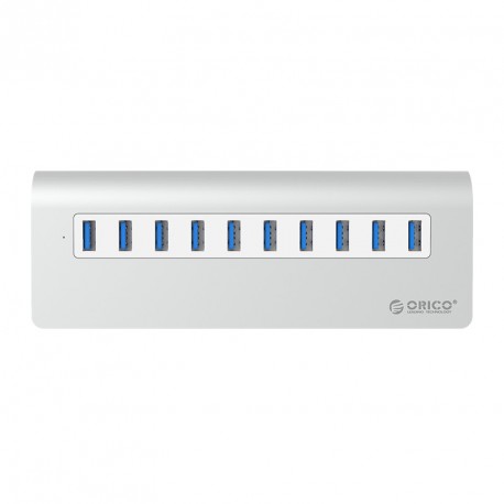 USB hub z 10 vhodi, USB 3.0, zunanje napajanje, aluminij, ORICO M3H10,