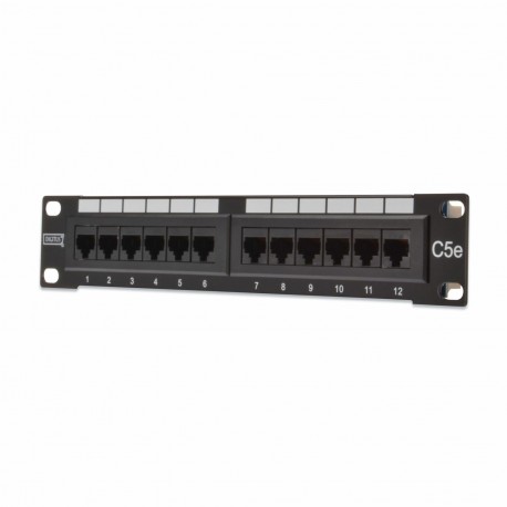 250mm panel 12xRJ45 CAT.5e 1U UTP Digitus