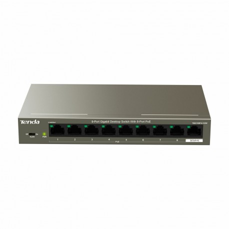Tenda stikalo Giga 9-port 8xPoE mini kovinsko ohišje TEG1109P-8-102W