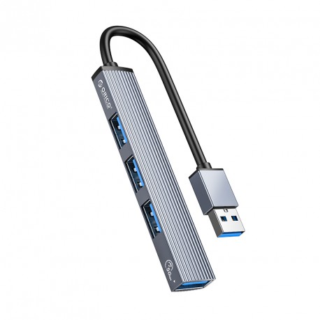USB Hub ORICO AH-A13, 4v1, 0,15m, alu siv