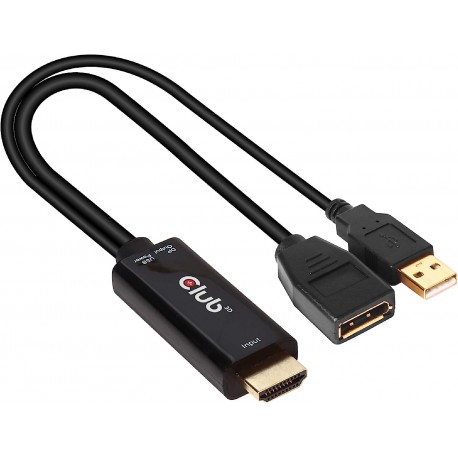 Adapter HDMI 2.0 v DisplayPort 1.2 + USB-A Club 3D CAC-1331