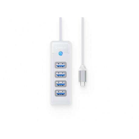 USB-C hub s 4-vhodi, USB 3.0, 0.15m, bel, ORICO PW4U-C3-015,