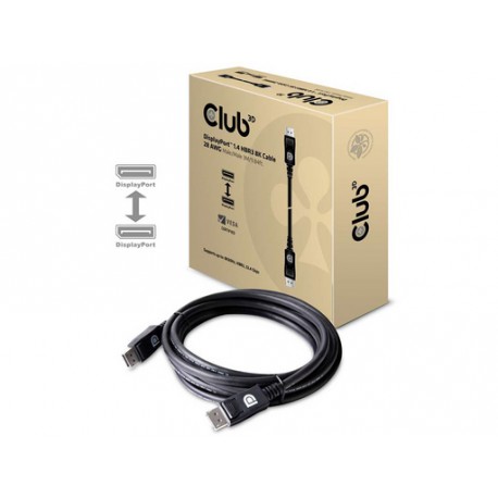 Kabel DisplayPort 1.4 Club 3D CAC-1060, HBR3, 28AWG, 4K@144Hz / 8K@60Hz, M/M, 3m