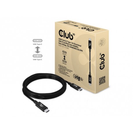Kabel USB-C v USB-C Club 3D CAC-1575, USB4, 4K60Hz, 240W, 2m,