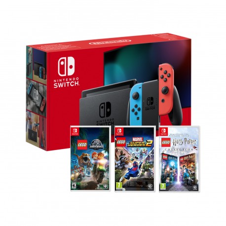 Igralna konzola Nintendo Switch, red/blue Joy-Con, HAD + 3x LEGO igra