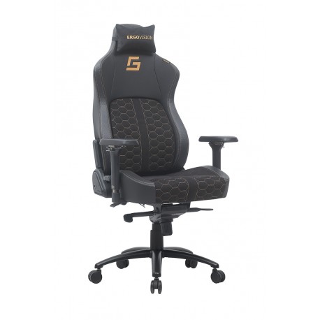 Gaming stol Ergovision King Deluxe, alkantara, črna