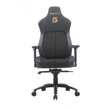 Gaming stol Ergovision King Deluxe, alkantara, črna