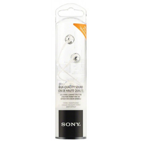 Slušalke z ušesnimi čepki SONY MDREX110LPW bele, MDREX110LPW.AE