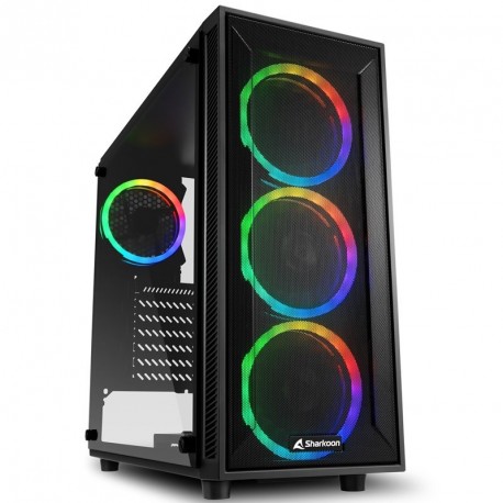 Ohišje ATX SHARKOON TG4M RGB, okno, gaming, črno