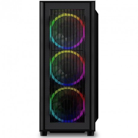 Ohišje midiATX SHARKOON RGB WAVE, okno, gaming, črno