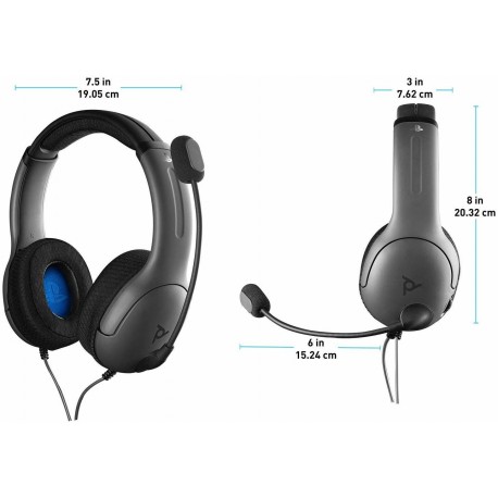 Slušalke PDP LVL40 Chat Stereo, sive