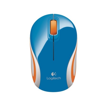 Miška za prenosnik brezžična optična Logitech M187 modra