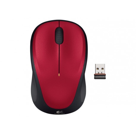 Miška za prenosnik brezžična optična (AO) Logitech M235 rdeča