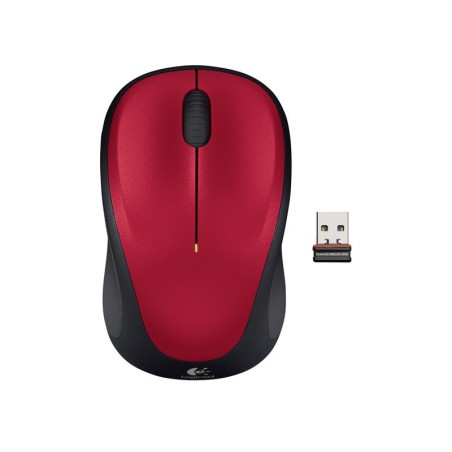 Miška za prenosnik brezžična optična (AO) Logitech M235 rdeča