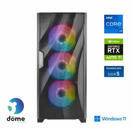 Računalnik ANNI Gamer Elite i7-14700KF / RTX 4070 Ti / 32 GB / 2 TB / W11H