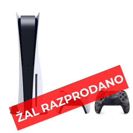 Igralna konzola PlayStation 5 + dodaten kontroler (Grey Camo)