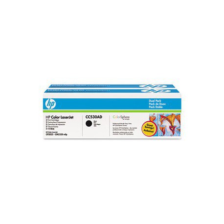 Toner HP CC530AD (2xCC530A), črn