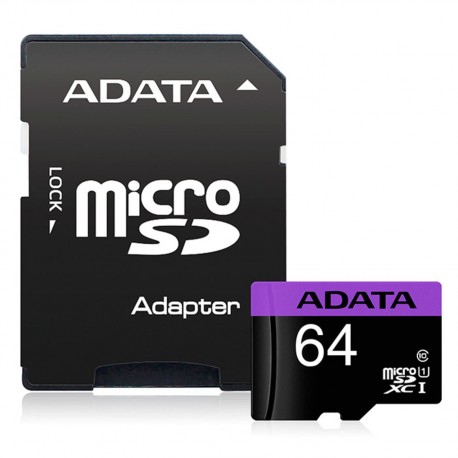 Pomnilniška kartica ADATA MicroSDHC 64GB, UHS-I, C10, (A1V10)